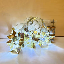 Load image into Gallery viewer, Gold Metal Star Lights
