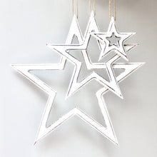 Load image into Gallery viewer, Distressed Wooden Star Set
