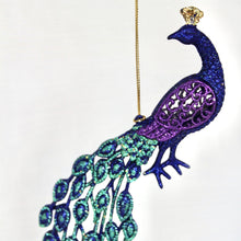 Load image into Gallery viewer, Glitter Peacock Decoration
